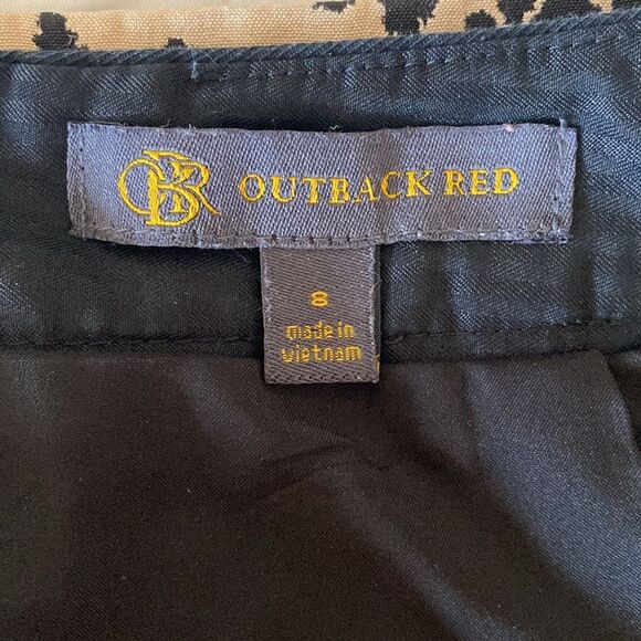 Outback Red Animal Print Pencil Skirt – Black/Tan, Size 8 - Picture 7 of 9